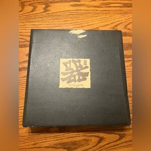 Sushi plate set for a couple. 
Sepia Floral print